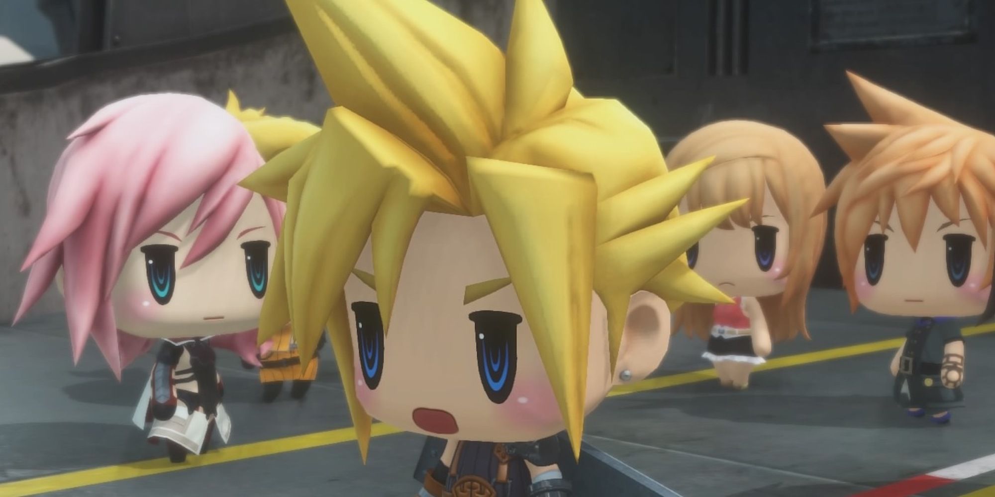 A scene featuring characters in World Of Final Fantasy