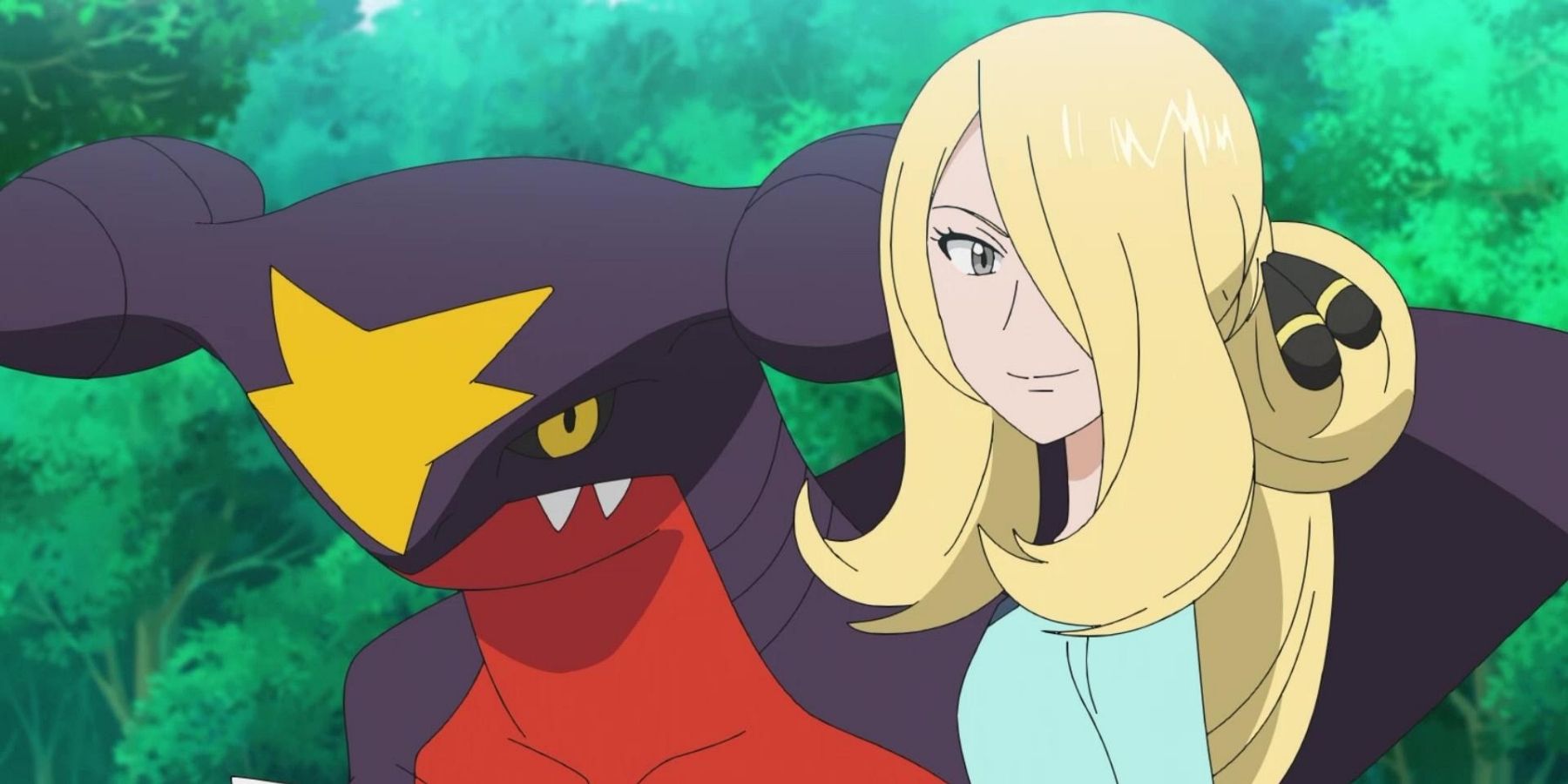 pokemon - cynthia and garchomp pokemon journeys anime