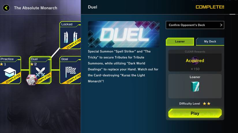 YGO Master Duel Absolute Monarch gate duel 1