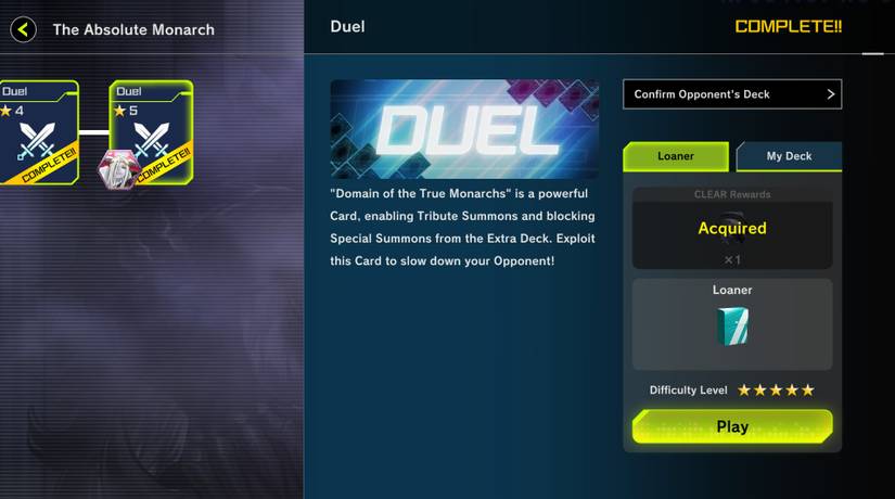 YGO Absolute Monarch date duel 3