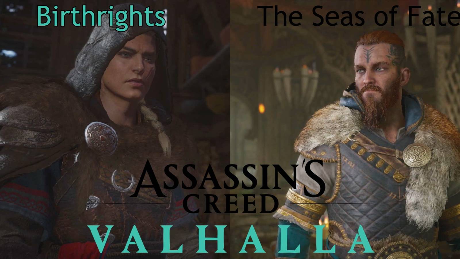 ac valhalla birthrights and seas of fate logo