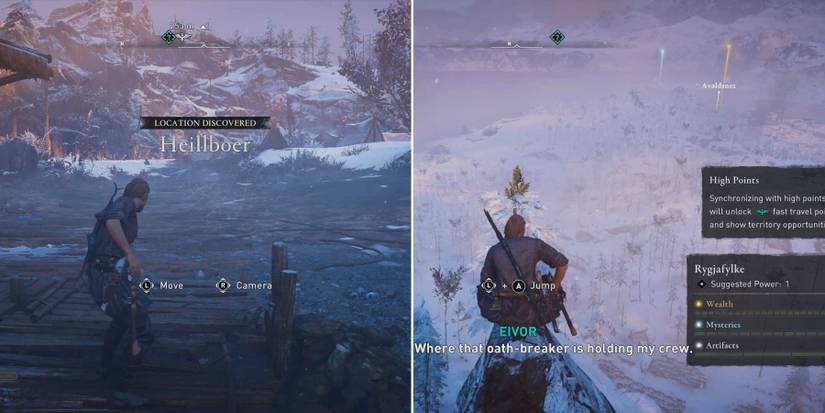 ac valhalla honor bound start and highpoint