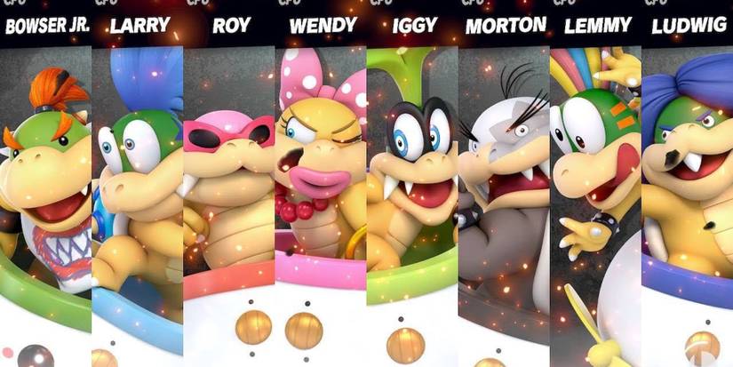 bowser junior and all of the koopalings