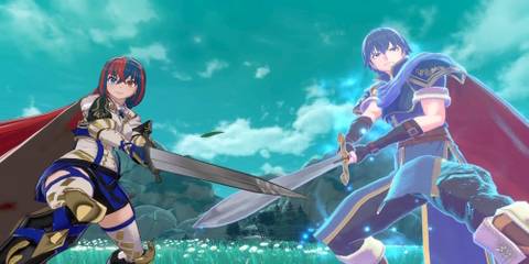 Alear and Marth in Fire Emblem Engage