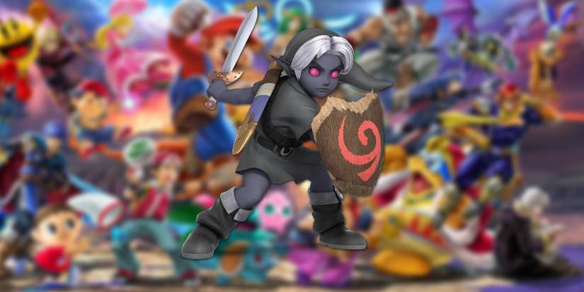 young link in his dark link outfit