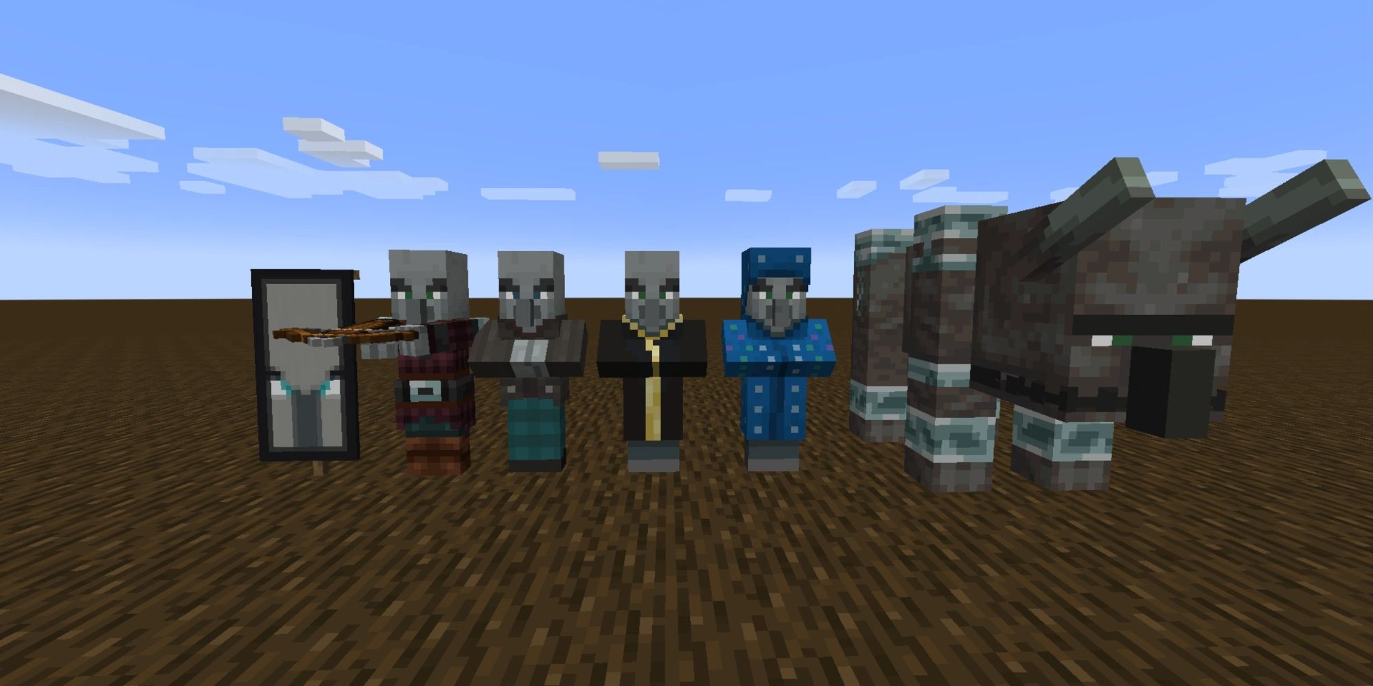 all illager types in minecraft