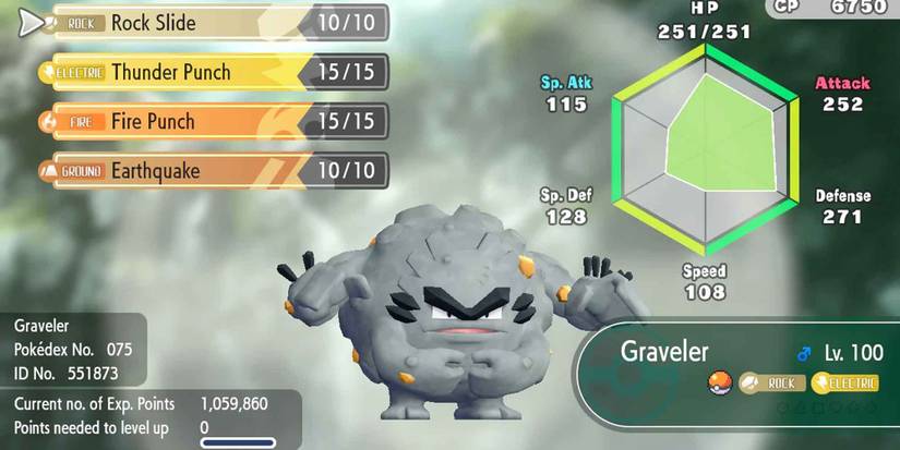 Alolan Graveler is a Rock Electric type Pokemon