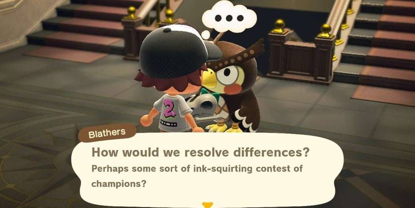 Animal Crossing New Horizons Blathers Splatoon reference