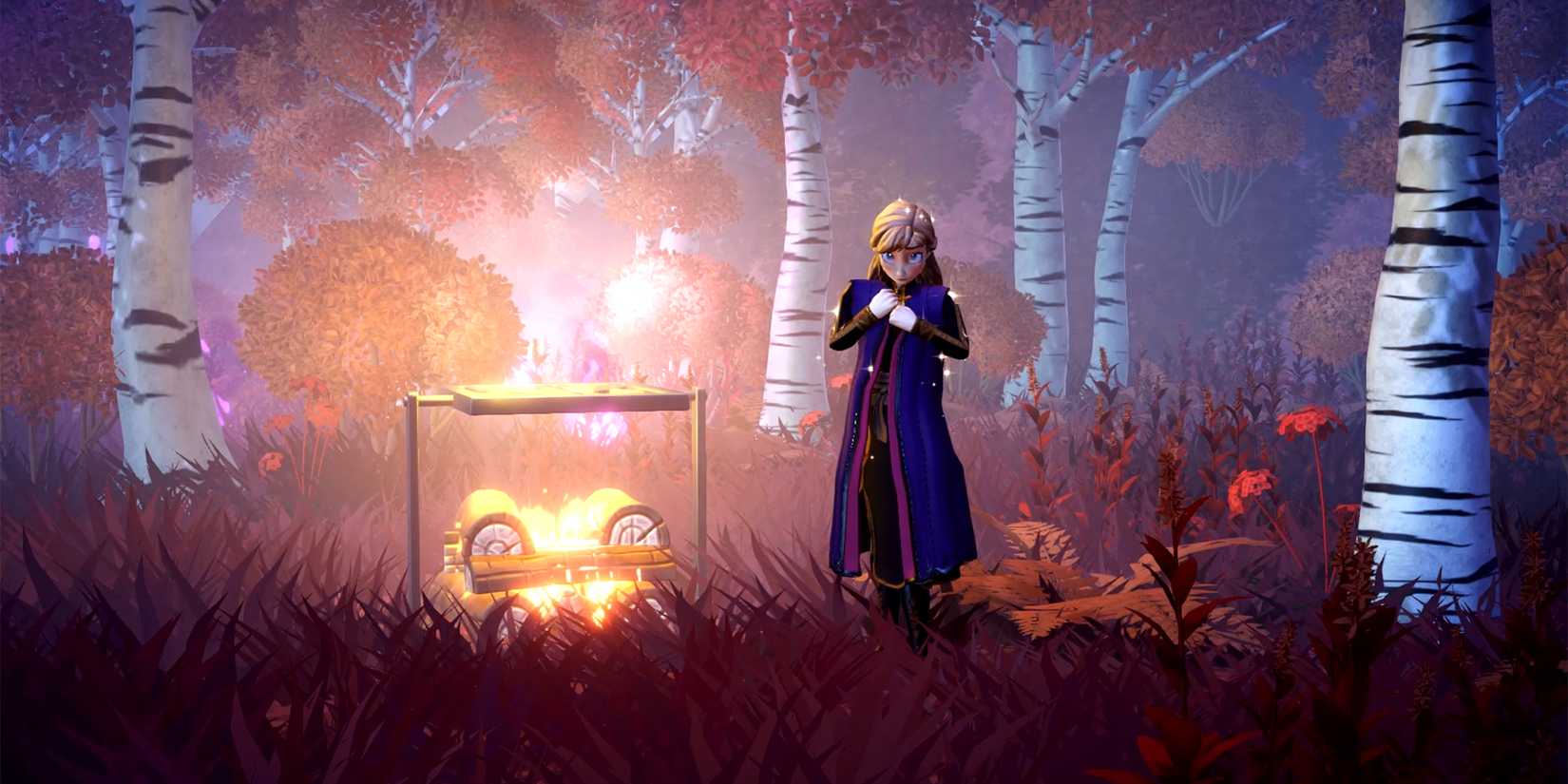 anna standing next to a stove in disney dreamlight valley