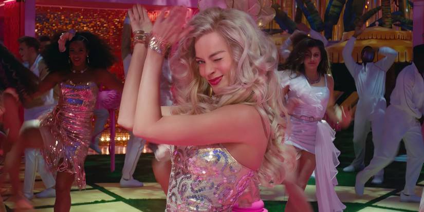 Margot Robbie in a dance sequence in Barbie