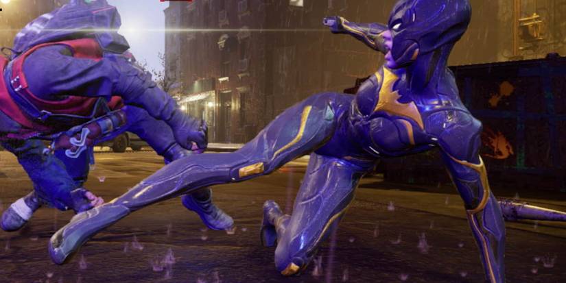 Batgirl doing an attack in Gotham Knights