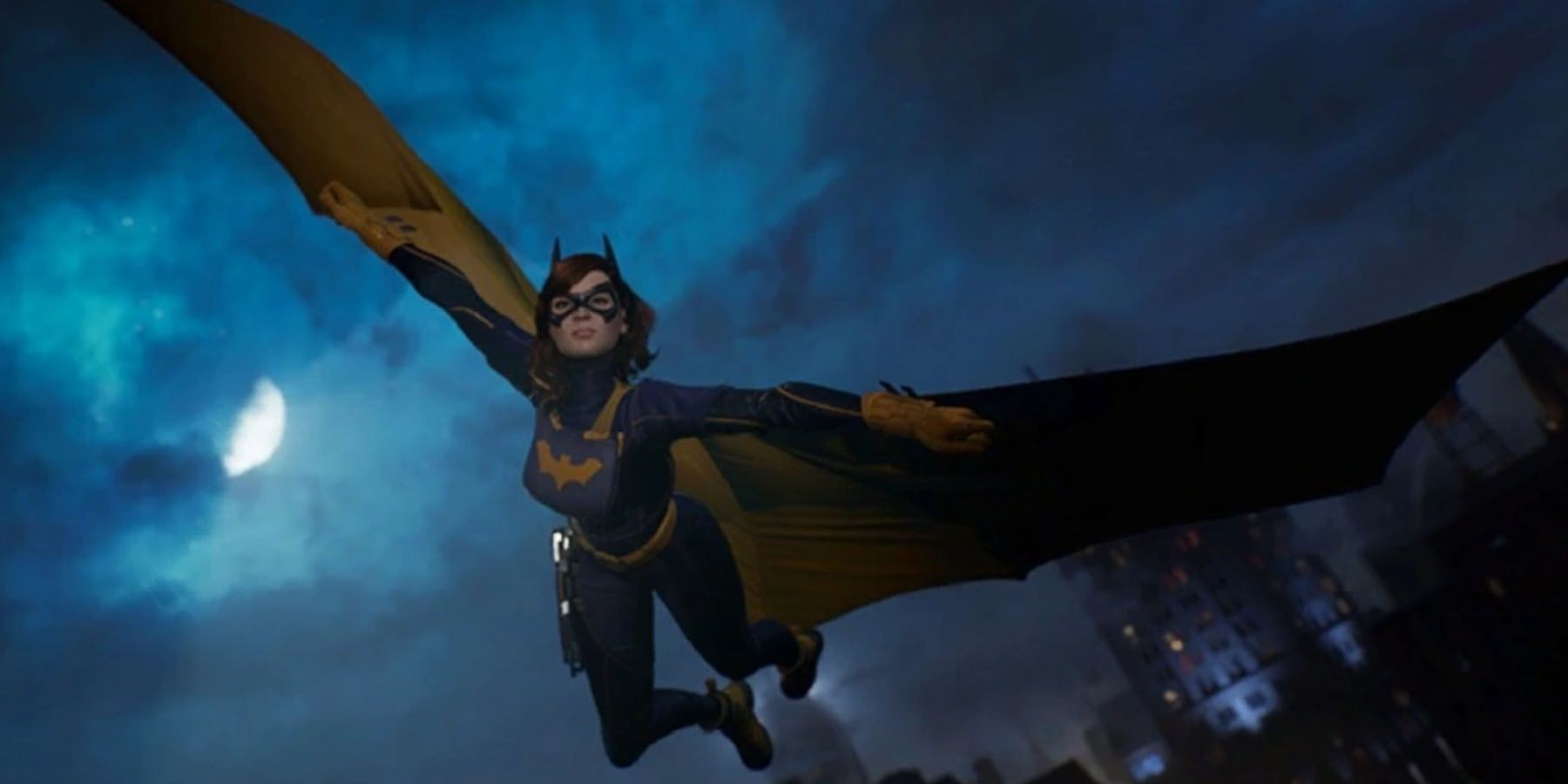 Batgirl flying in Gotham Knights