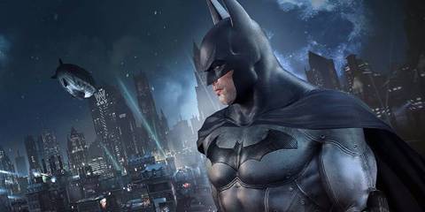 Batman looking over the city in Batman: Arkham City