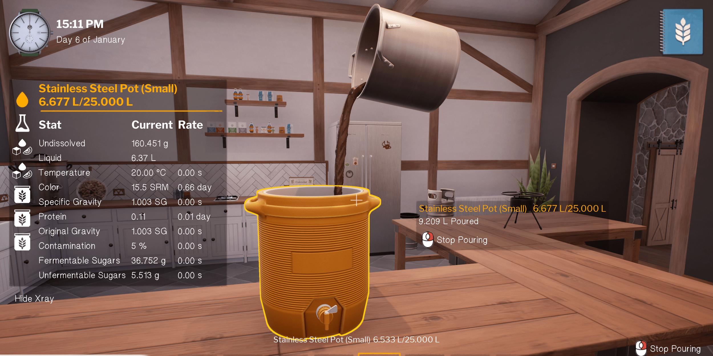 Gameplay from Brewmaster: Beer Brewing Simulator