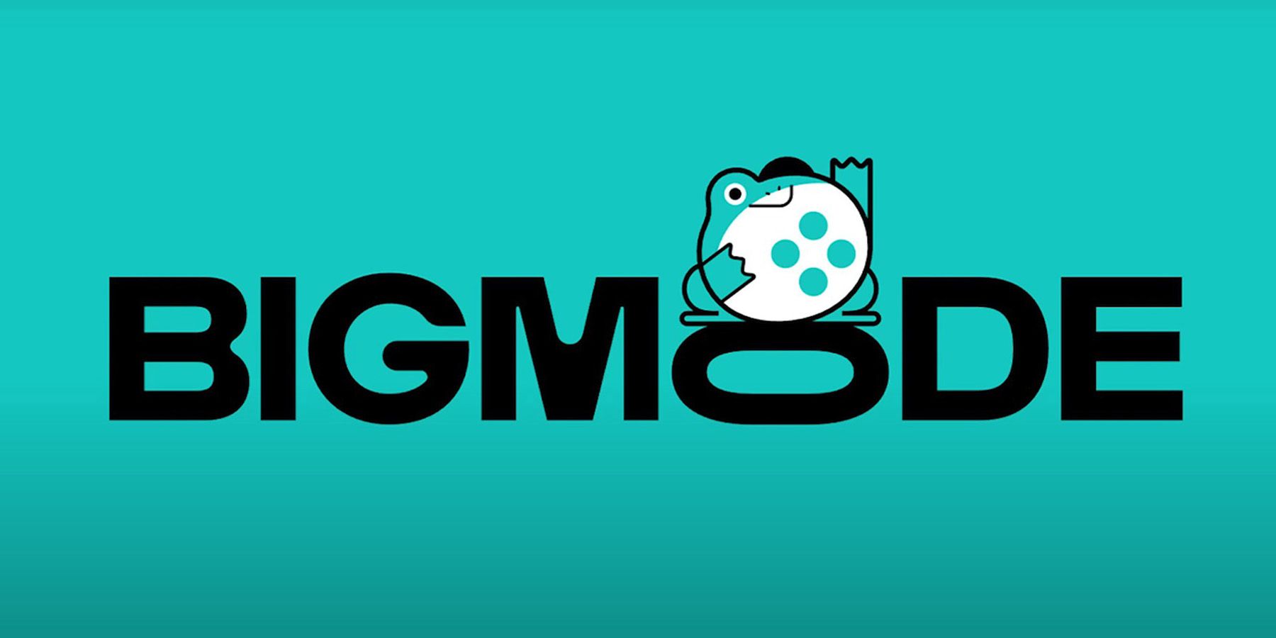 teal version of the logo for game publisher bigmode