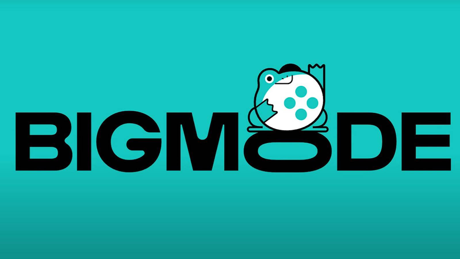 teal version of the logo for game publisher bigmode