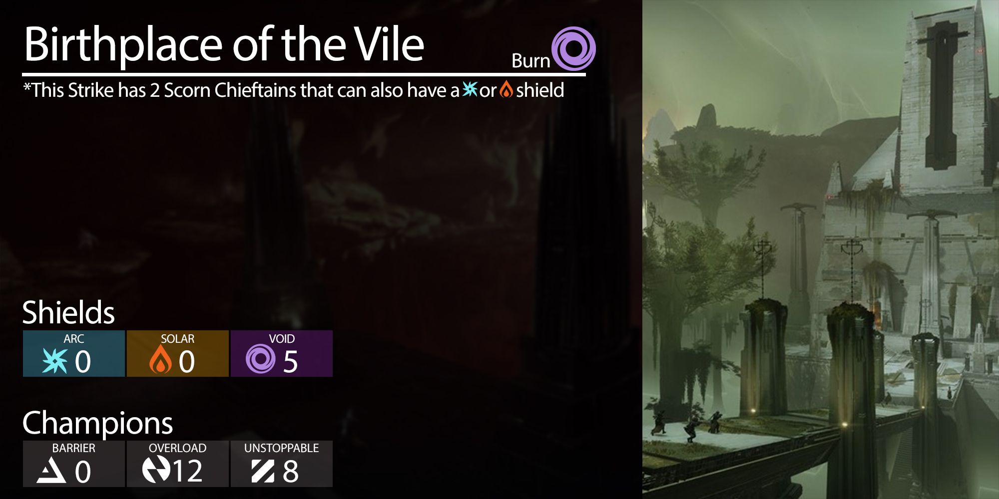 Birthplace of the Vile strike in Destiny 2