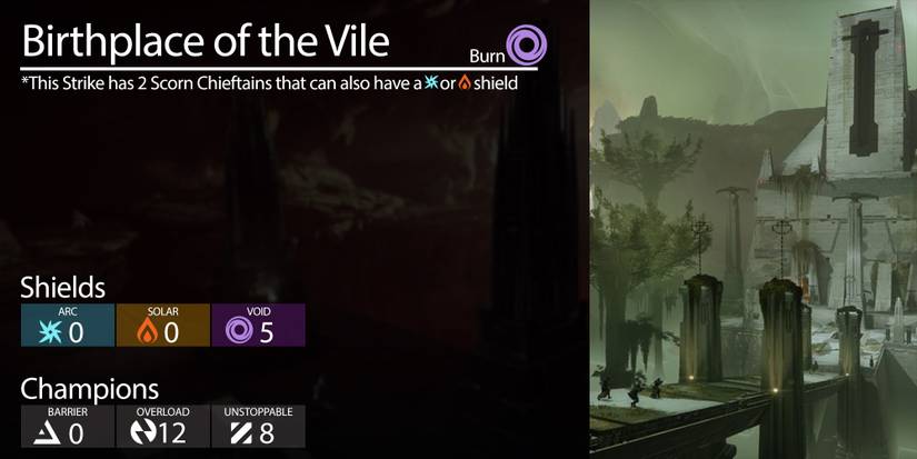 Birthplace of the Vile strike in Destiny 2