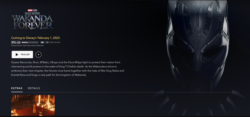 Black Panther Wakanda Forever Disney Plus Release Date