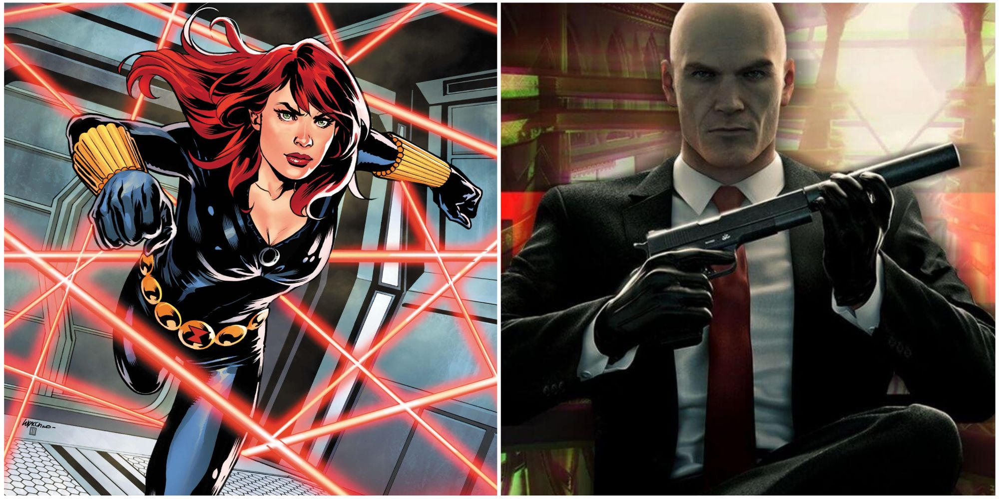 Black Widow in Marvel Comics and Agent 47 in Hitman