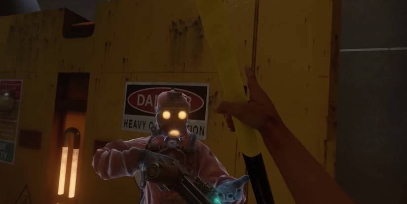 Player attacks an enemy with a melee weapon