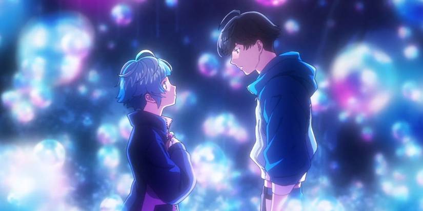 Bubble main characters looking at each other