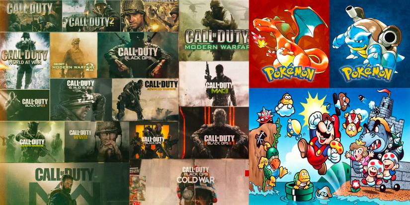 call of duty pokemon super mario best selling franchises