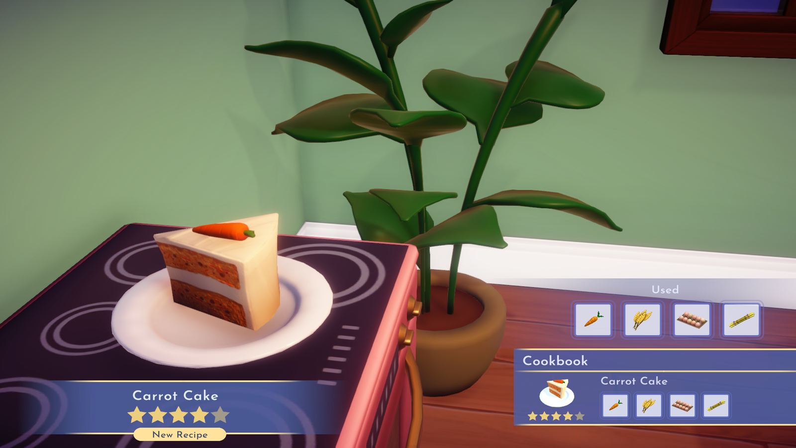 carrot cake in disney dreamlight valley