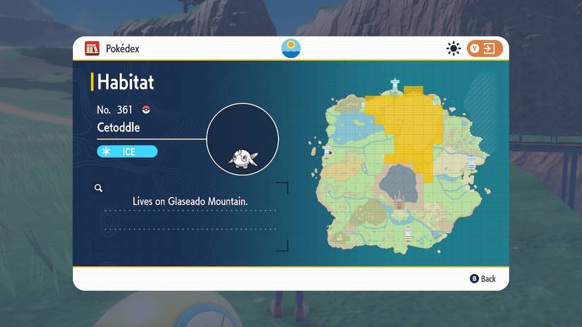 cetoddle habitat pokemon scarlet violet
