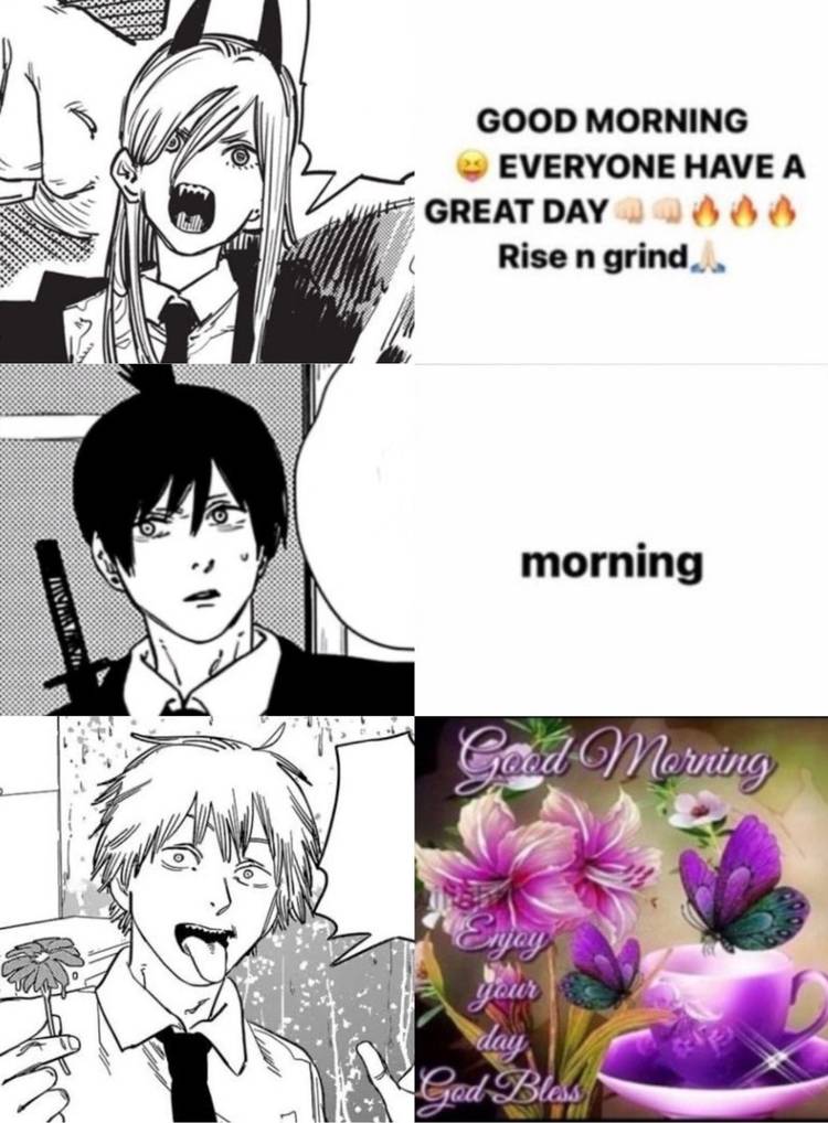 Chainsaw Man Rise And Grind Power Meme