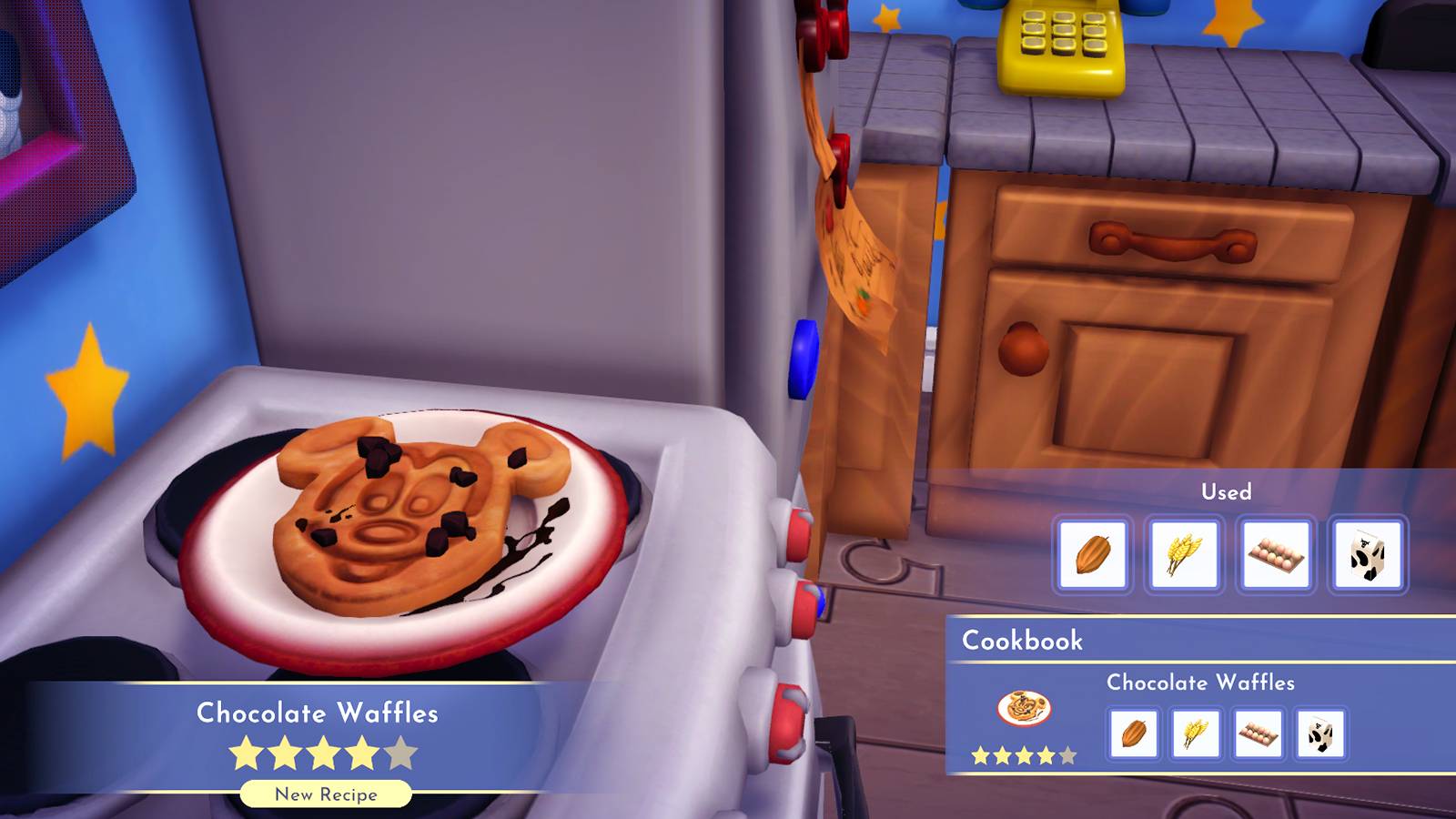 chocolate waffles in disney dreamlight valley