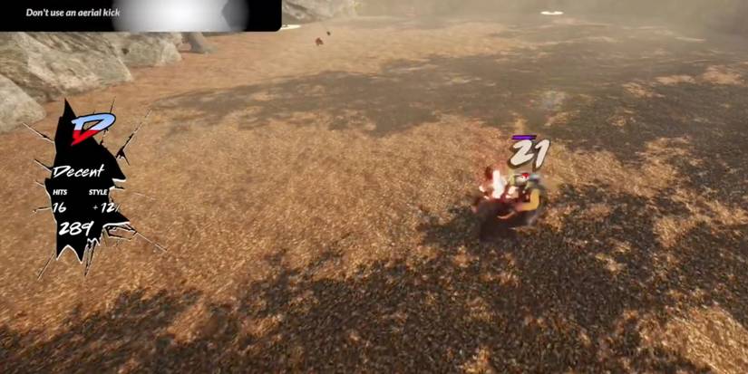 Player finishes off a boss battle in style