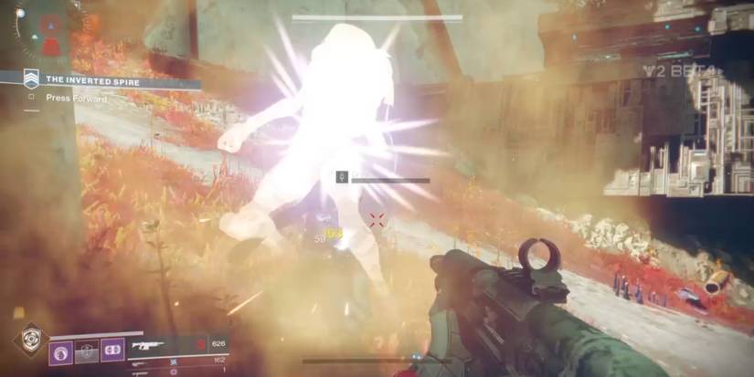 guardian shooting a fallen to show ether coming out of its body