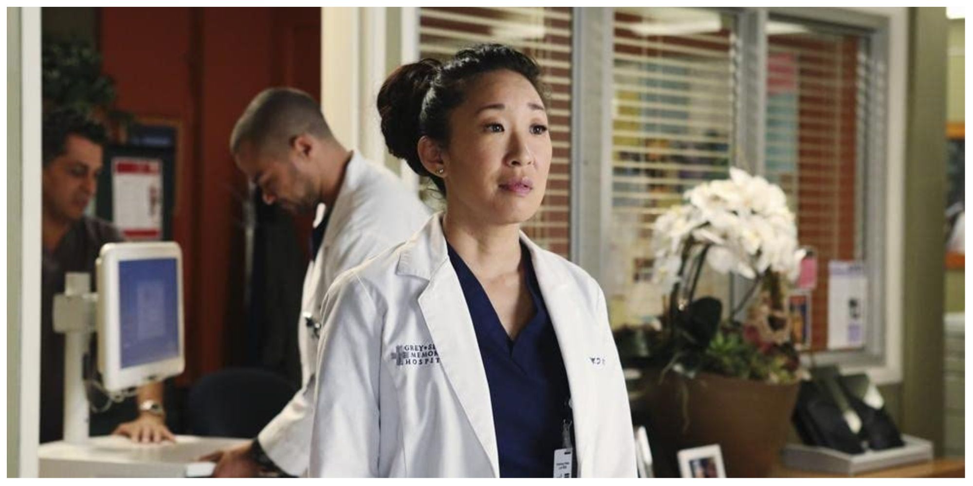 Christina Yang stood in the hospital she works in 