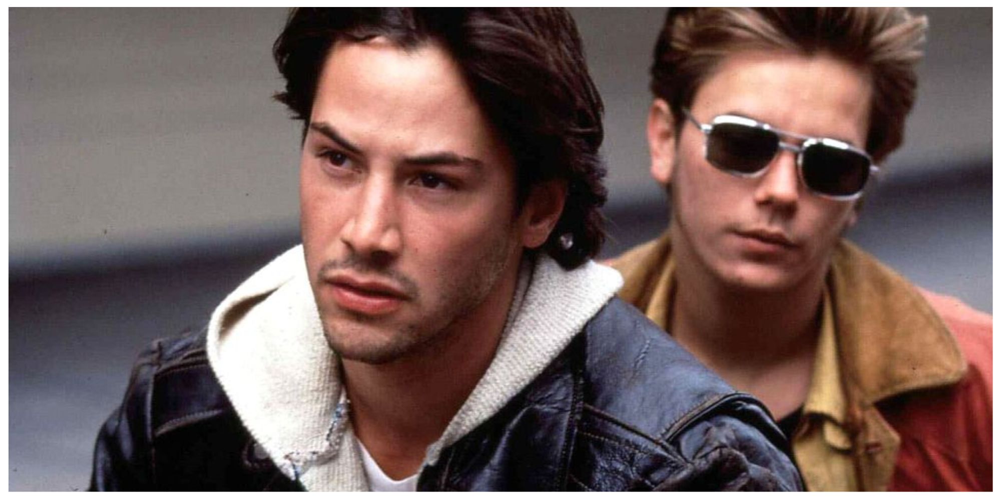 Keanu Reeves (left) as Scott and River Phoenix as Mike in My Own Private Idaho