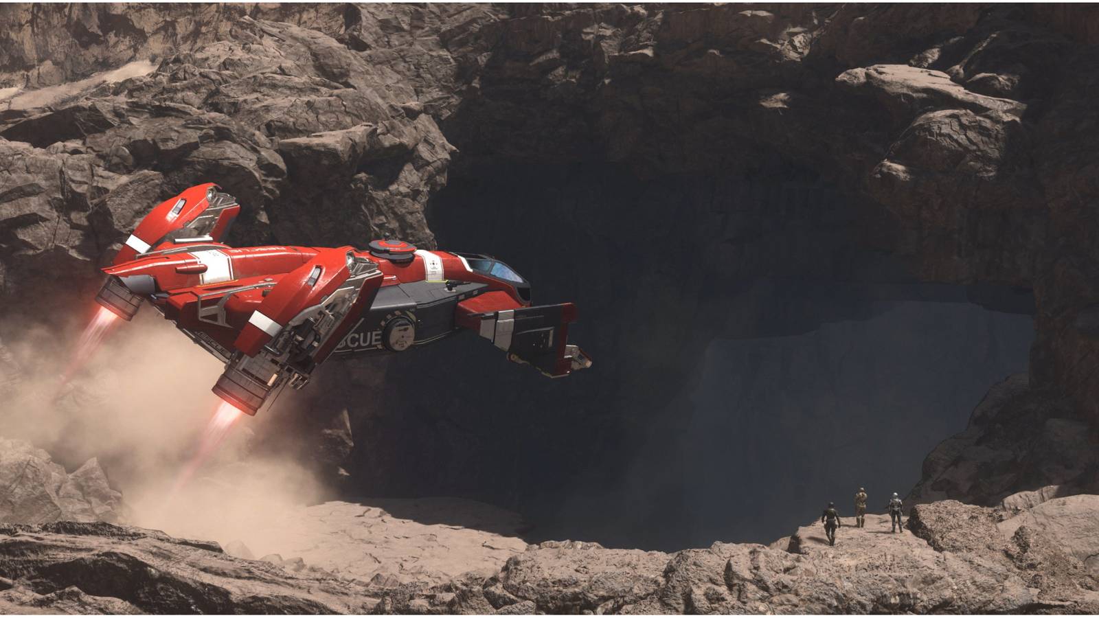Star Citizen Cave on Daymar and Cutlass Black Rescue Ship