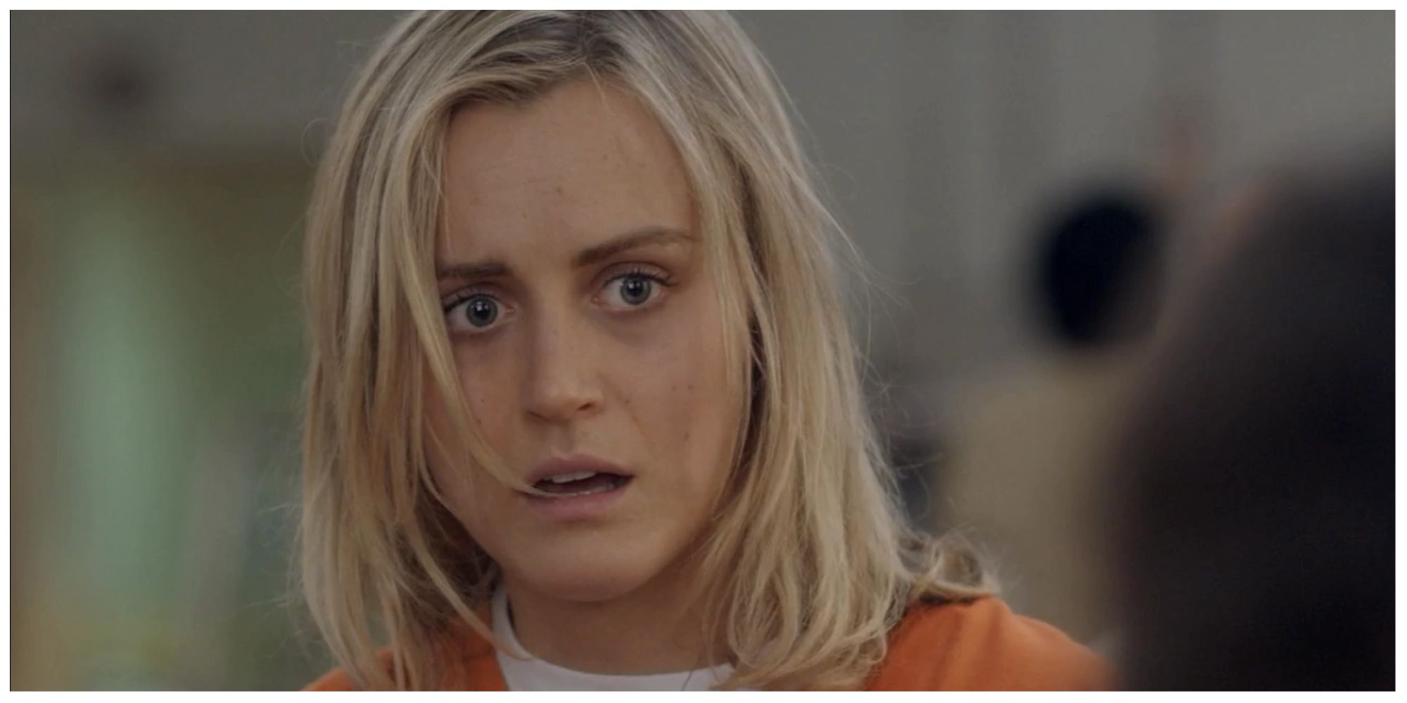 Piper Chapman in prison looking worried