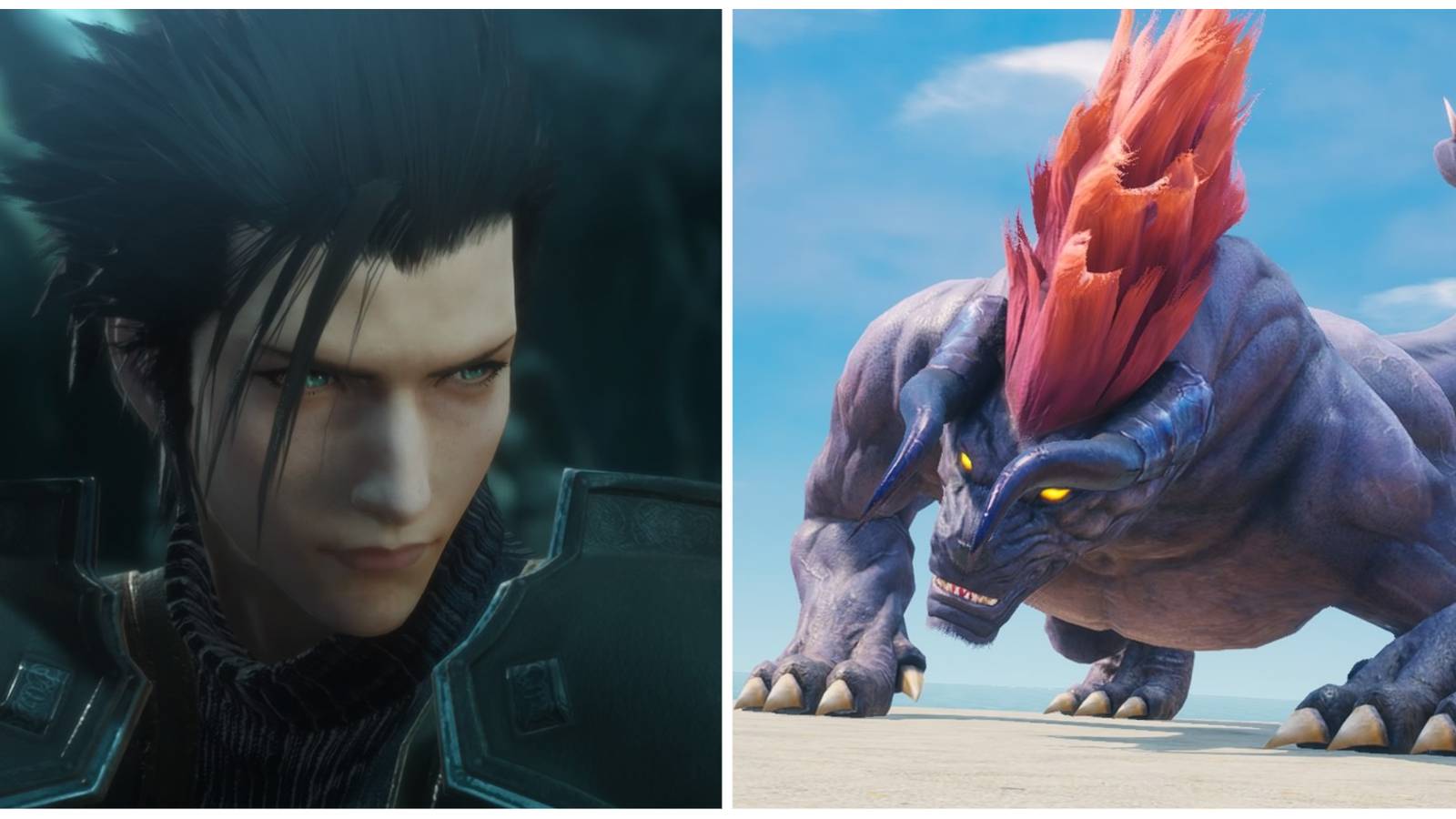 Zack and Sea Hulk in Crisis Core: Final Fantasy 7 Reunion