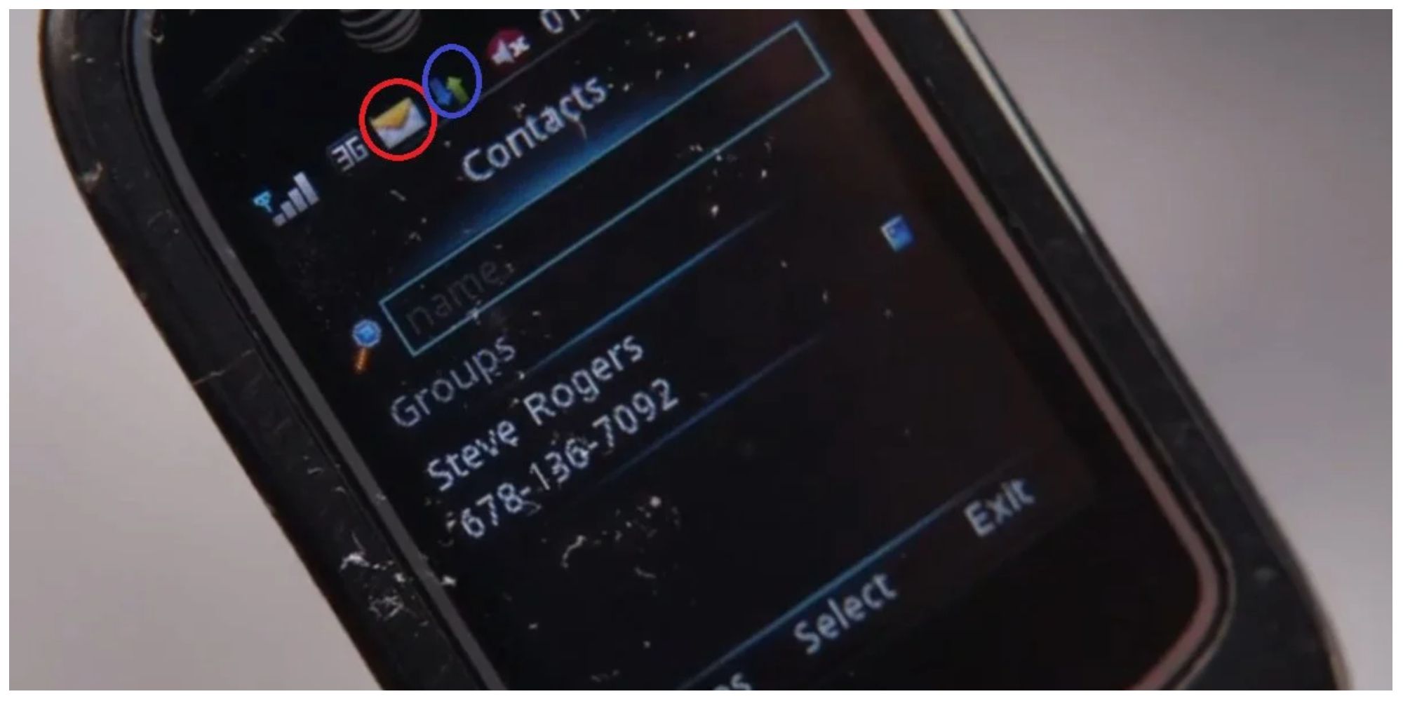 Cell phone Steve Rogers sent to Tony Stark