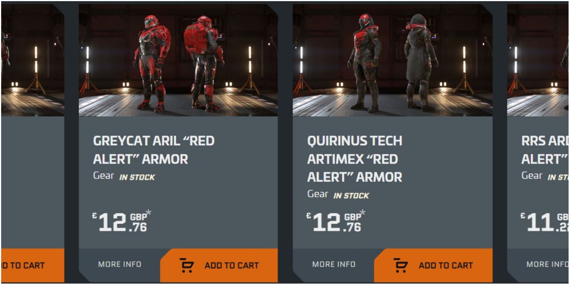 Star Citizen Pledge Store Gear and Armor