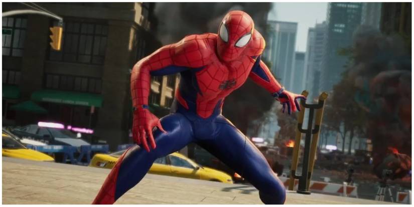 Spider-Man fighting in Midnight Suns