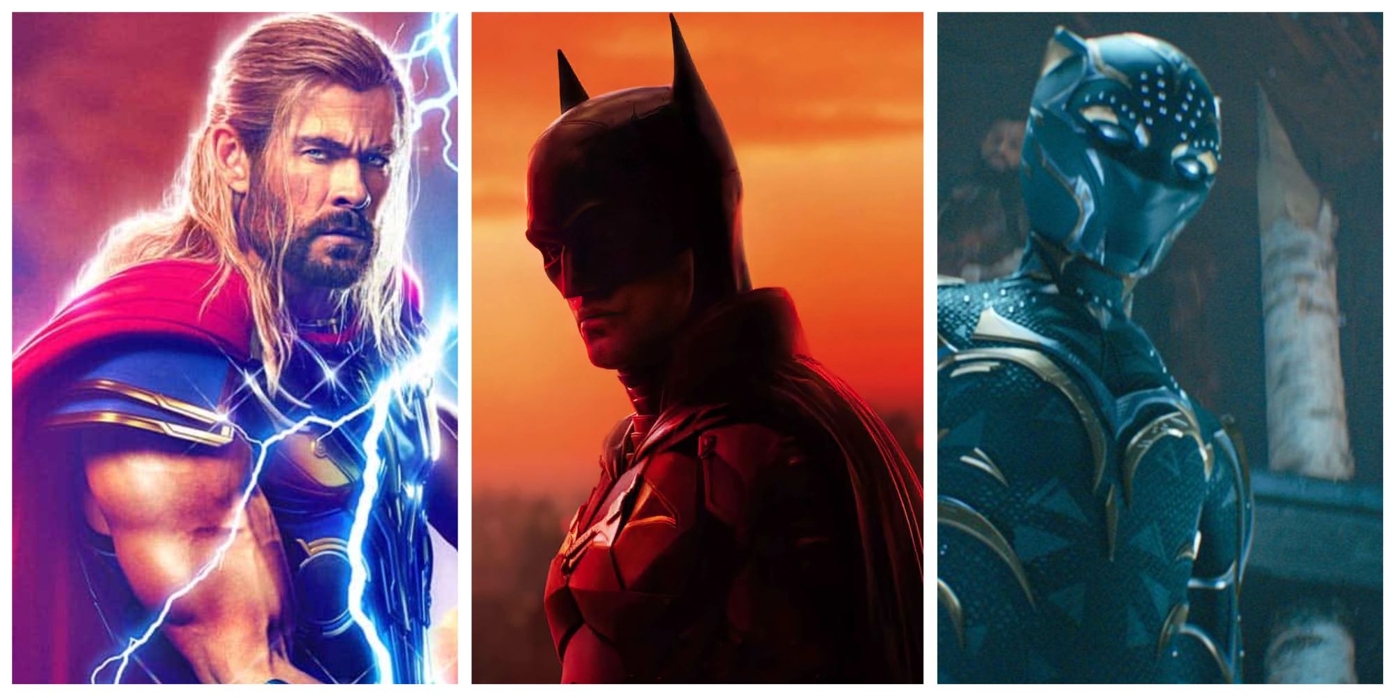 thor: love and thunder, the batman, black panther: wakanda forever