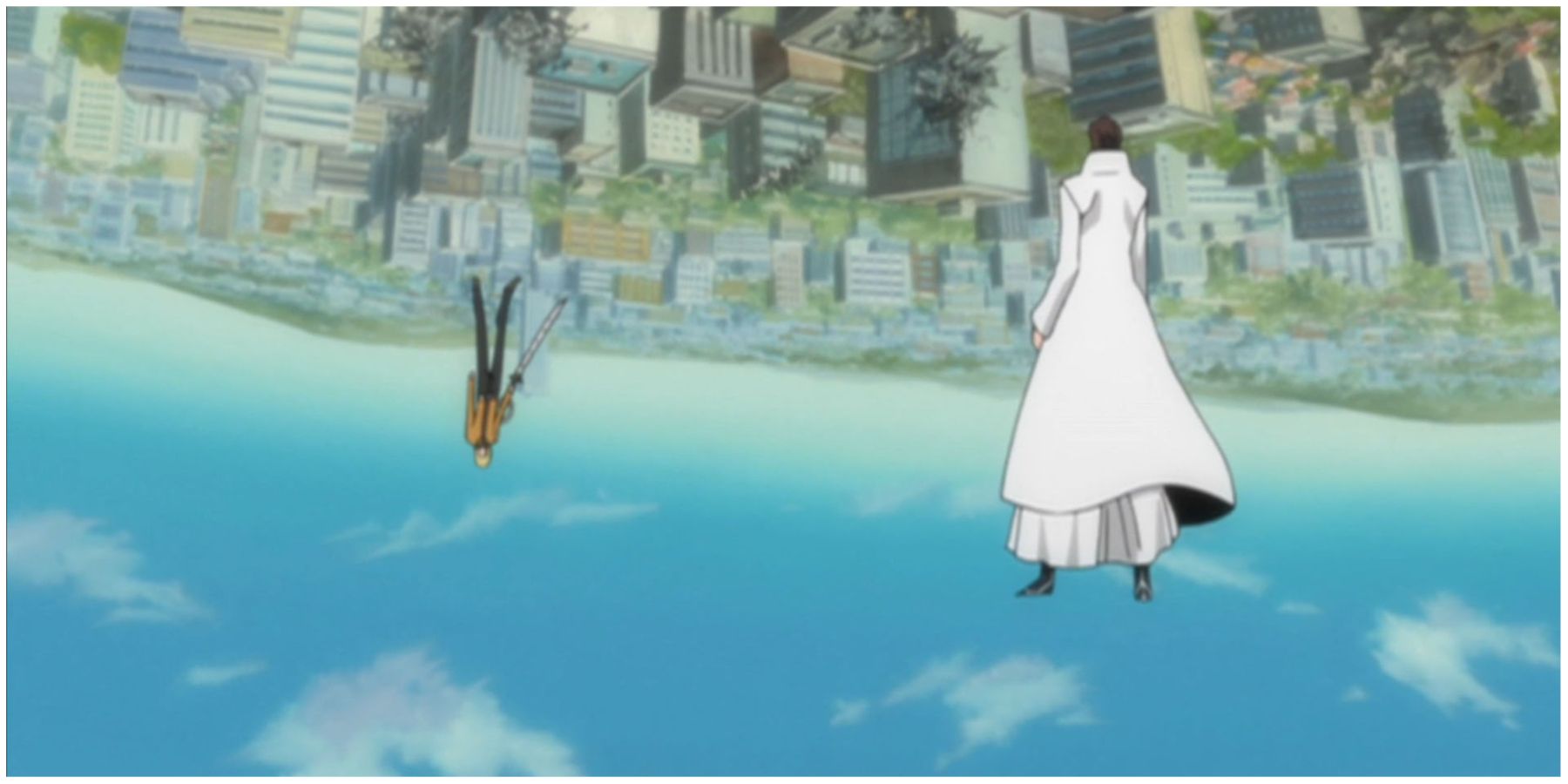 Shinji Inverting Aizen's Senses With Sakanade