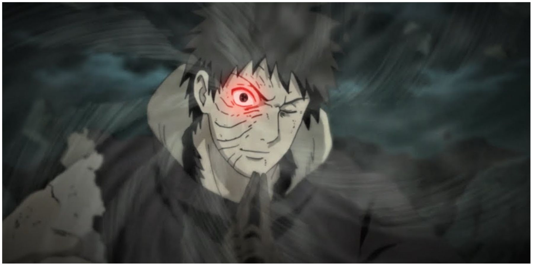 Obito uses Kamui to enter his special dimension