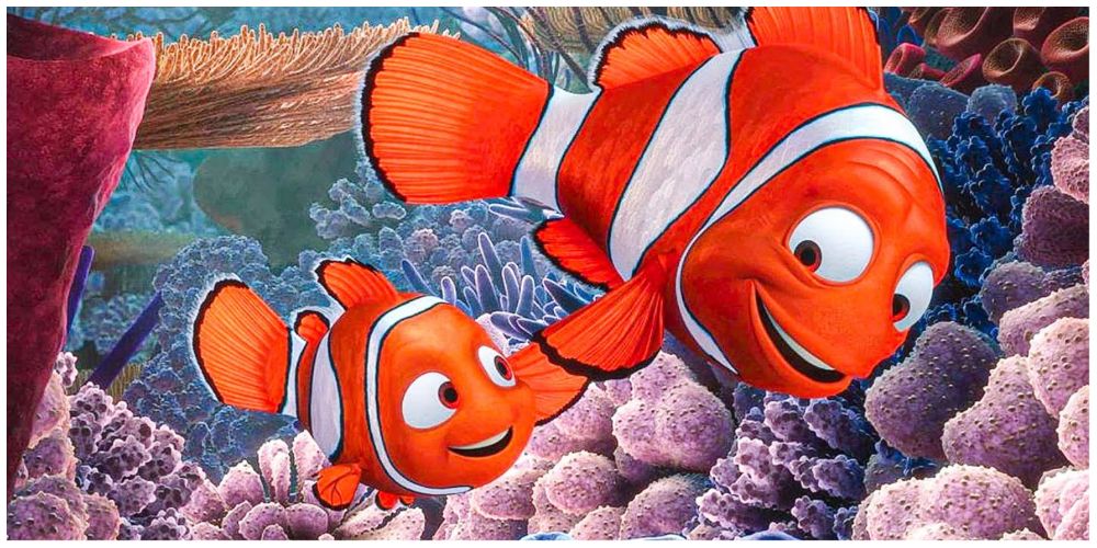 Albert Brooks as Marlon. Alexander Gould as Nemo.