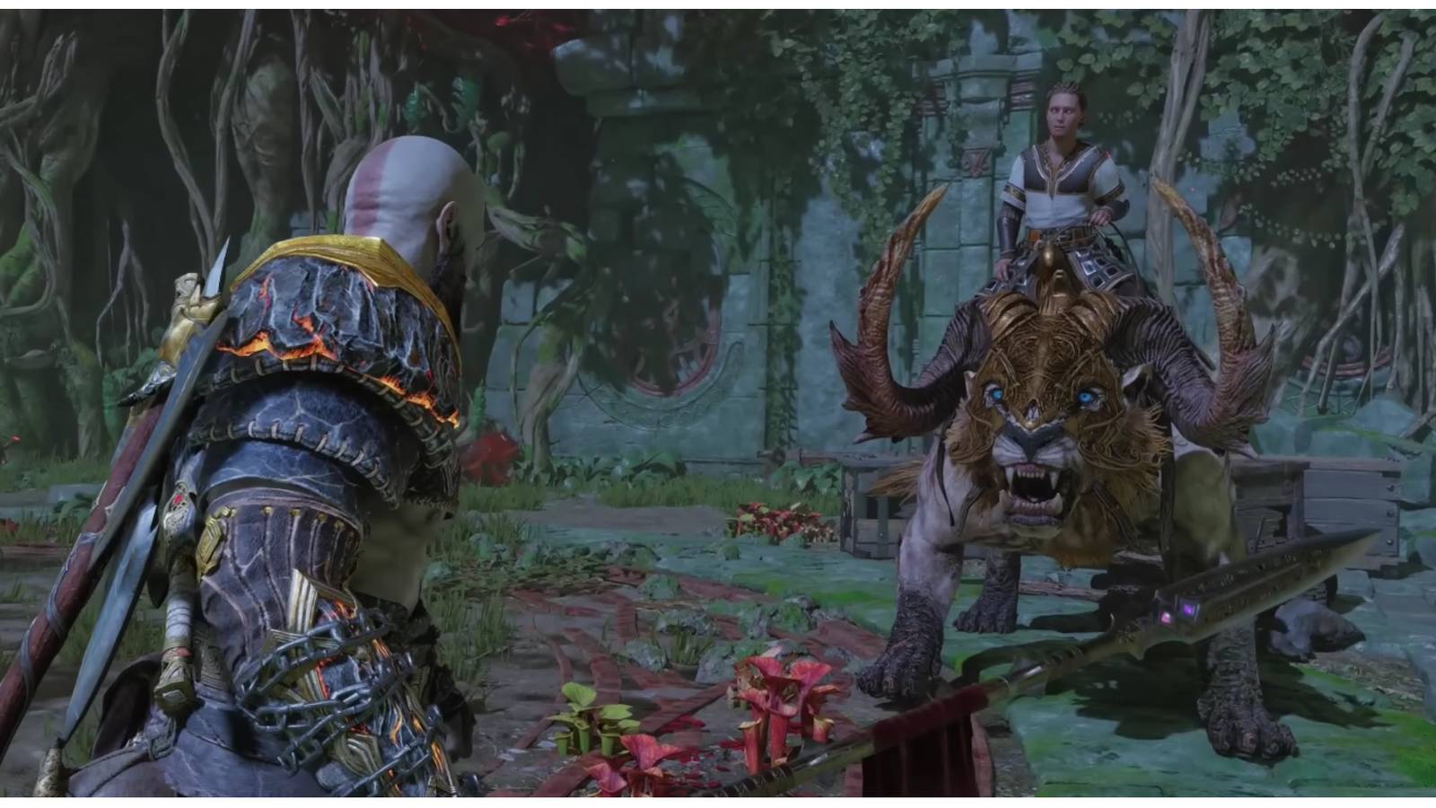 Kratos faces Heimdall and Gulltoppr in God of War Ragnarok