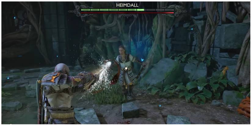 Kratos faces Heimdall in God of War Ragnarok