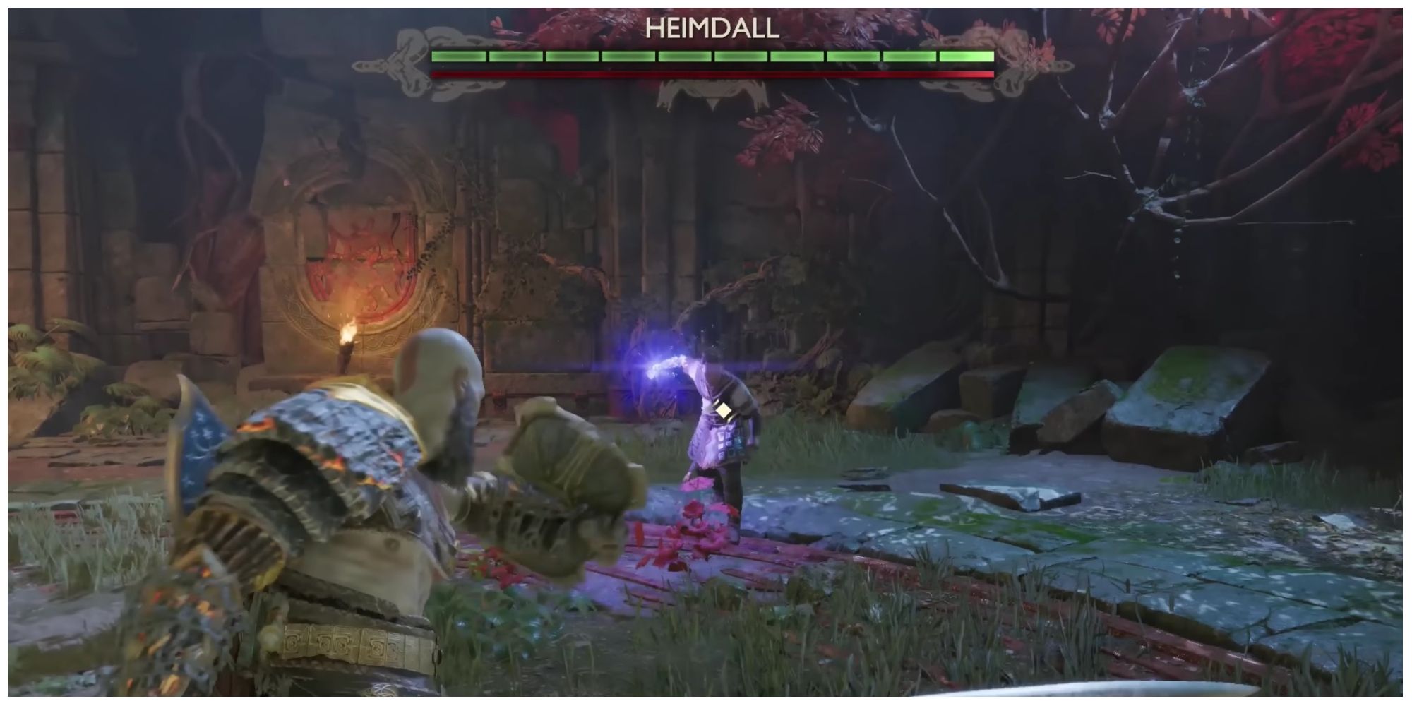 Kratos Affronte Heimdall Dans God Of War Ragnarok
