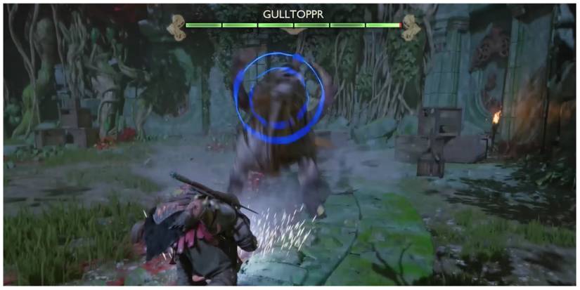 Kratos faces the Gulltoppr in God of War Ragnarok