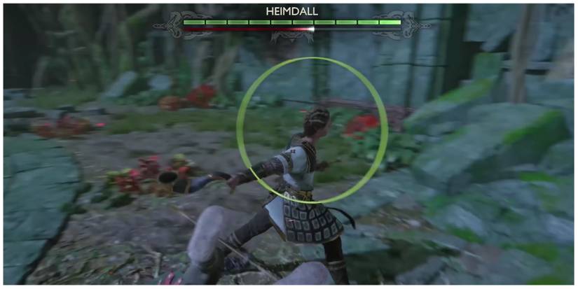 Heimdall attacks with Gjallarhorn in God of War Ragnarok